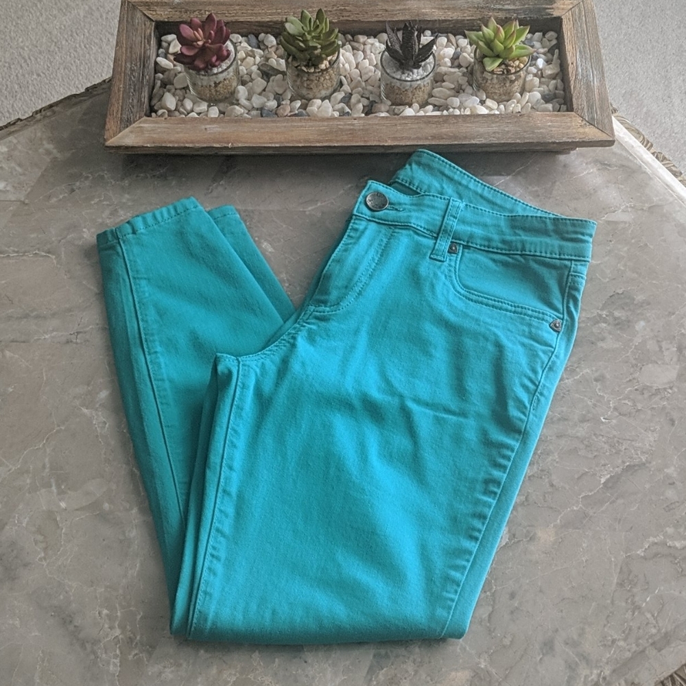 Ankle skinny jeans Aqua-Green